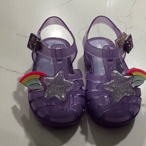Mini Melissa purple jelly sandals